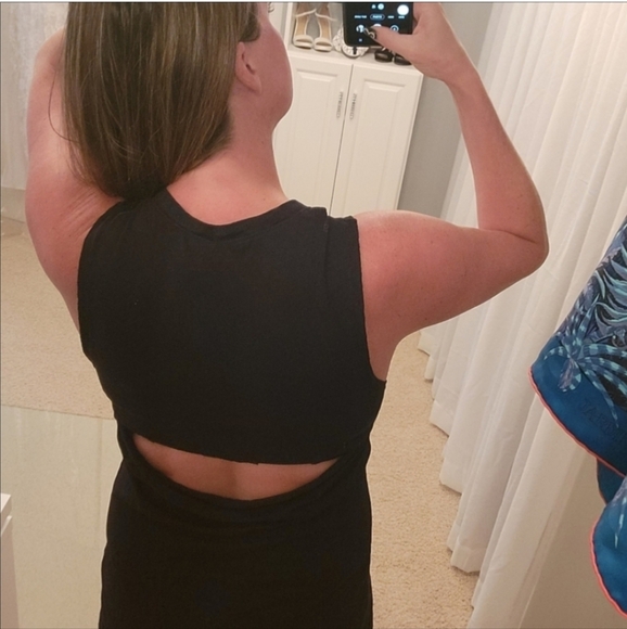 Bobi Tank Top Tunic with Front Slit & Back Opening Black Size Small NWT - Picture 7 of 15